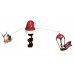 PUNTALE CAPPELLO MONGOLFIERA E SLITTA BABBO RENNA ELETTR.EL-76589 (2pz)